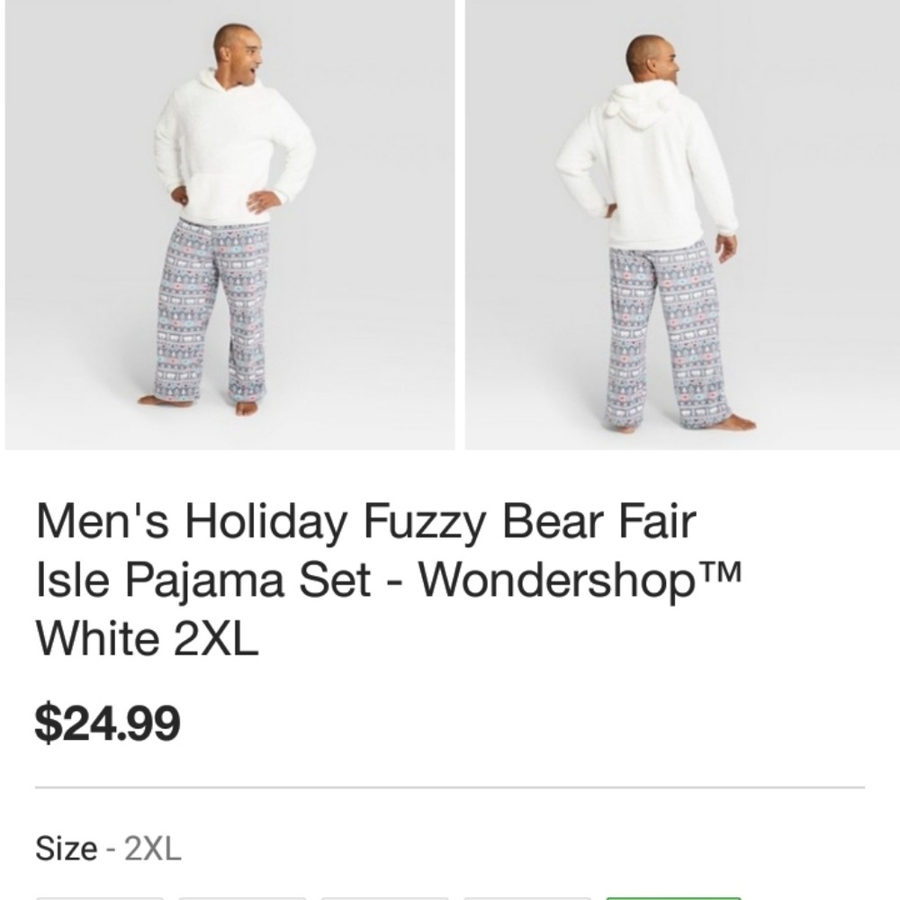 Fleece pajamas 2x